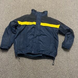 Columbia Men's Bugaboo Navy and Yellow Performance 3-in-1 Vintage Jacket Size XL